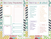 Girls Camp Packing List