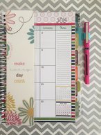 Bookmark says "make every day count"  In this picture, it sticks out a little on the bottom, but the final product will not have anything hanging out at the bottom, just a 1/4" at the top.  