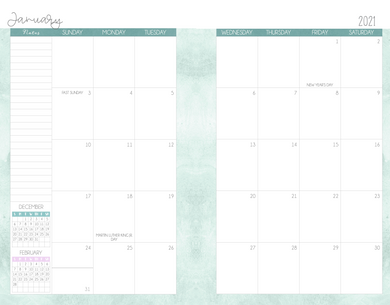 Free January 2021 Planner Download