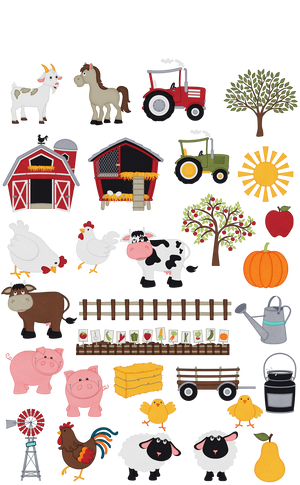 Farmers Market Stickers - Set of 4