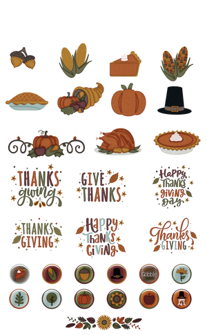 Turkey Time - Stickers - Set of 4