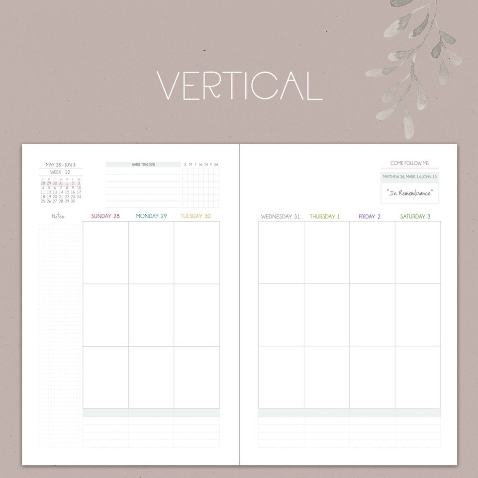 Vertical Planner 2024