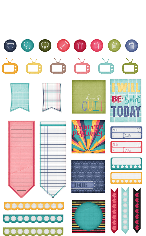 Be Bold, Be Fierce, Be Might Stickers - Set of 4